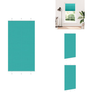 vidaXL Plisségordijn - Geplooide Jaloezieën - Geplooide Zonwering - Plisse Blind - Plissé rolgordijn 105x200cm stofbreedte 104,4cm petrol groen