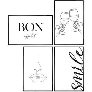 Schilderijen set Proost - 30 x 20cm - Hout - REINDERS