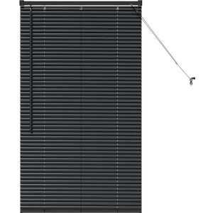 vidaXL - Venetiaanse - Jaloezieën - Zwart - 130 - x - 70 - cm - Aluminium