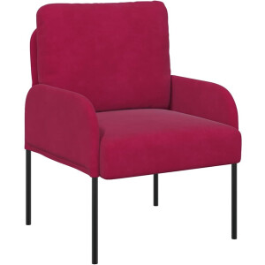 vidaXL - Banken - met - kussen - 55cm - Wijnrood - Multiplex