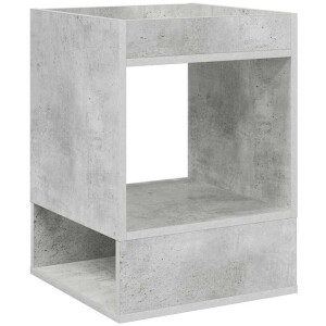 vidaXL - Bijzettafel - Beton - Grijs - 40 - x - 40 - x - 56 - cm - Bewerkt - hout