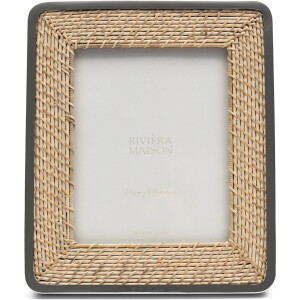 Riviera Maison Fotolijst 20x25 met rotan lijst en zilveren detail - Kubu Photo Frame