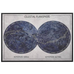 Beliani - GRIZZANA - Canvas - Blauw - Polyester