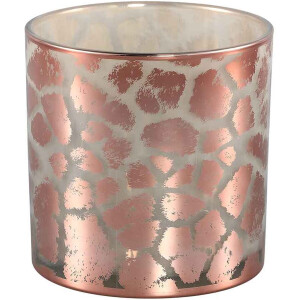 PTMD Desiree Windlicht Giraffe - H15 x Ø15 cm - Glas - Goud