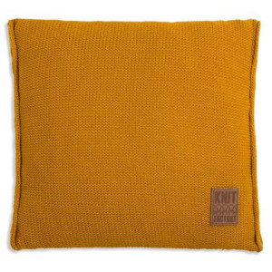 Knit Factory Uni Sierkussen - Oker - 50x50 cm