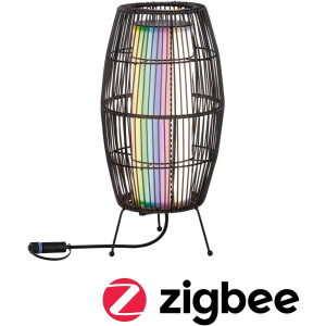 Plug & Shine LED-lichtobject Smart Home Zigbee 3.0 Basket IP44 RGBW+ 3,2W Zwart
