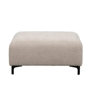 Leen Bakker - Hocker Elsa - 46x99x77 Cm - Stof - Beige