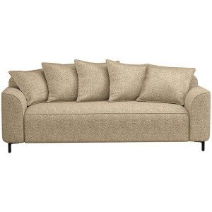 20% korting - Leen Bakker - Bank Elsa 3-zits - Anthology - Stof - Taupe - 99x228x84 Cm