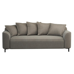 20% korting - Leen Bakker - Bank Elsa 3-zits - Eden - Stof - Taupe - 99x228x84 Cm