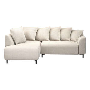 20% korting - Hoekbank Elsa Links - Stof Eden - Beige - 204x243x84 Cm