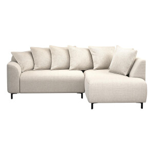 Leen Bakker - Hoekbank Elsa Rechts - Eden - Stof - Beige - 204x243x84 Cm
