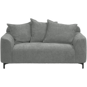 Leen Bakker - Bank Elsa 2-zits - Eden - Grijs - Stof - Wit - 99x168x84 Cm