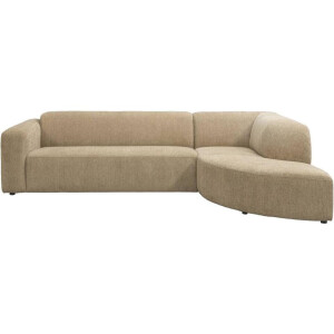 20% korting - Leen Bakker - Hoekbank Astoria Rechts - Venro - Stof - Beige - 189x283x72 Cm