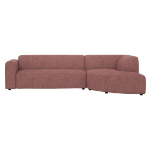 Leen Bakker - Hoekbank Astoria Rechts - Morbi - Oud - Stof - Roze - 189x283x72 Cm