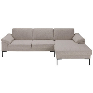 Leen Bakker - Bank Tom Met Chaise Longue Rechts - Java - Stof - Beige - 162x261x84 Cm