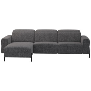 20% korting - Leen Bakker - Hoekbank Dave Links - Chacha - Stof - Grijs - 172x275x79 Cm