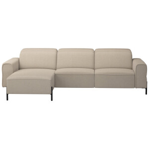 20% korting - Leen Bakker - Hoekbank Dave Links - Stof - Taupe - 172x275x79 Cm