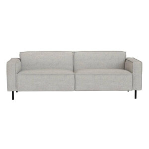 Leen Bakker - Bank Madison 4-zits - Maggy - Licht - Stof - Grijs - 90x223x77 Cm