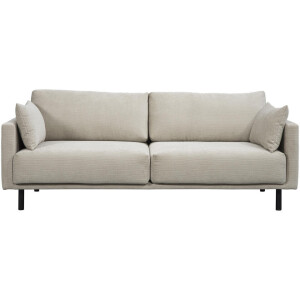 Leen Bakker - Bank Siem 3-zits - Rib Fjord - Stof - Beige - 94x208x83 Cm