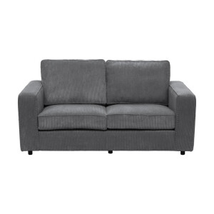 20% korting - Leen Bakker - Bank Stuttgart 2-zits - Antraciet - Stof - Grijs - 94x170x80 Cm