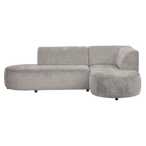 Leen Bakker - Hoekbank Luna Rechts - Cremona - Stof - Beige - 170x260x80 Cm