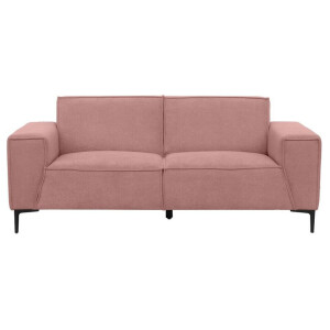 20% korting - Leen Bakker - Bank Romy 2-zits - Curio - Stof - Roze - 90x195x78 Cm