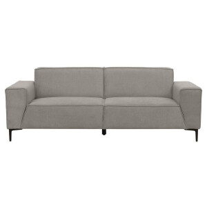 20% korting - Leen Bakker - Bank Romy 3-zits - Curio - Stof - Grijs - 90x220x78 Cm