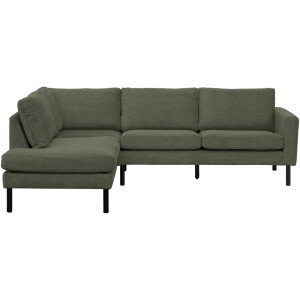 Leen Bakker - Hoekbank Collin Links - Stof - Groen - 195x247x81 Cm