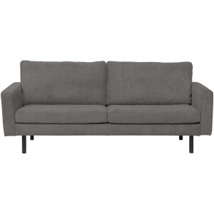 Leen Bakker - Bank Collin 2,5-zits - Antraciet - Stof - Grijs - 90x210x81 Cm