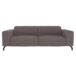 20% korting - Leen Bakker - Bank Otis 3-zits - Rook - Microleer - Grijs - 94x230x77 Cm