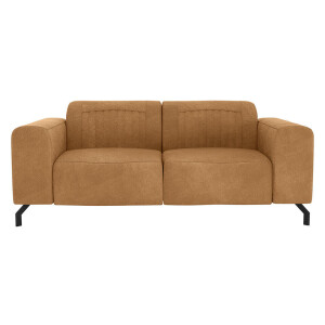 Leen Bakker - Bank Otis 2-zits - Toffee - Microleer - Bruin - 94x190x77 Cm
