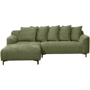 20% korting - Leen Bakker - Bank Elsa Met Chaise Longue Links - Anthology - Stof - Groen - 177x246x84 Cm