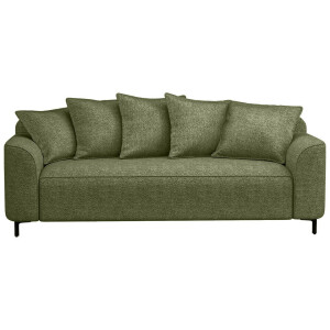 20% korting - Leen Bakker - Bank Elsa 3-zits - Anthology - Stof - Groen - 99x228x84 Cm