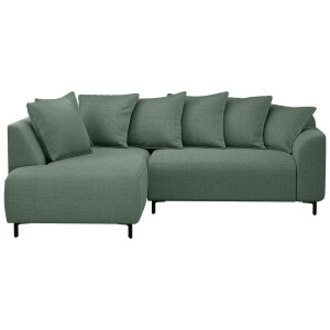 20% korting - Leen Bakker - Hoekbank Elsa Links - Eden - Salie - Stof - Groen - 204x243x84 Cm