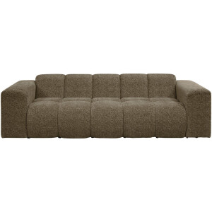 Leen Bakker - Bank Beau 3-zits - Raven - Stof - Bruin - 94x247x70 Cm