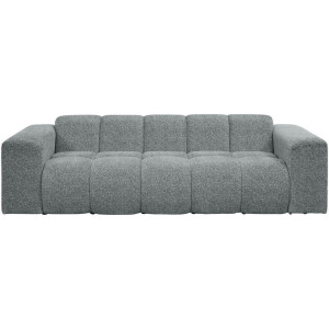 Leen Bakker - Bank Beau 3-zits - Raven - Stof - Grijs - 94x247x70 Cm