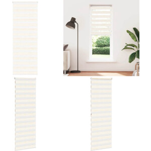 vidaXL Zebra rolgordijn 80x200 cm stofbreedte 75,9 cm marmerbeige - Zebra Jaloezie - Zebra Jaloezieën - Zebra Rolgordijn - Dubbel Rolgordijn