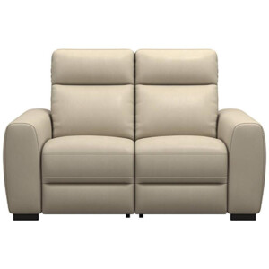 Leen Bakker - Bank James 2-zits - Stof Melbourne - Leder - Taupe - 95x160x100 Cm