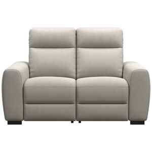 Leen Bakker - Bank James Elektrisch Verstelbaar 2-zits - Gaucho - Licht - Stof - Grijs - 95x160x100 Cm
