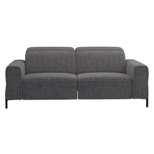 Leen Bakker - Bank Dave 3-zits - Elektrisch Verstelbaar - Chacha - Stof - Grijs - 105x198x79 Cm