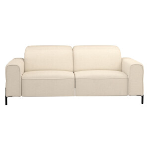 Leen Bakker - Bank Dave 3-zits - Elektrisch Verstelbaar - Stof - Crème - 105x198x79 Cm