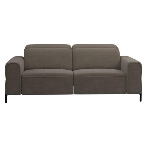 Leen Bakker - Bank Dave 3-zits - Elektrisch Verstelbaar - Billy Joe - Stof - Grijs - 105x198x79 Cm