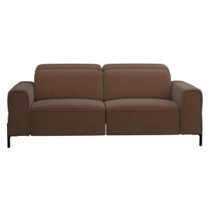 Leen Bakker - Bank Dave 3-zits - Elektrisch Verstelbaar - Billy Joe - Cognac - Stof - Bruin - 105x198x79 Cm