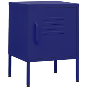 vidaXL - Nachtkastje - 35x35x51 - cm - staal - marineblauw