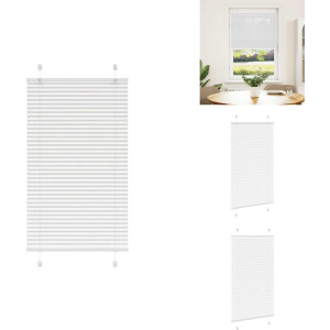 vidaXL Plisségordijn - Geplooide Jaloezieën - Geplooide Zonwering - Plisse Blind - Plissé rolgordijn 80x100 cm stofbreedte 79,4 cm polyester wit