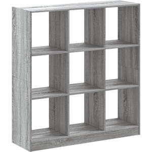 vidaXL - Boekenkast - 102x32x108 - cm - bewerkt - hout - grijs - sonoma - eikenkleurig