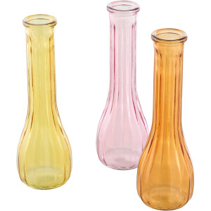 J-Line vaas - glas - mix - set van 3