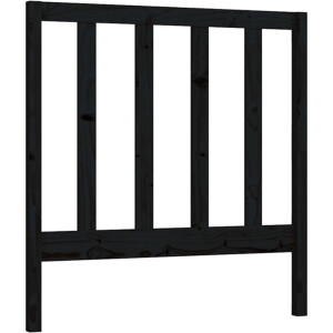 vidaXL - Hoofdbord - 81x4x100 - cm - massief - grenenhout - zwart