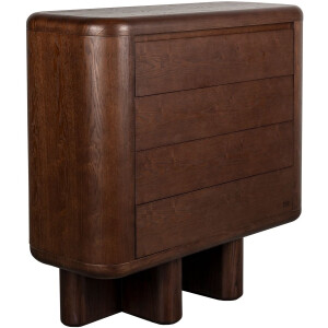 Dutchbone Herman Ladekast/ Opbergkast Hout Walnoot kleur Bruin