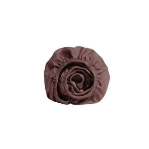 Yumeko hoeslaken katoen satijn rose brown 90x200x30